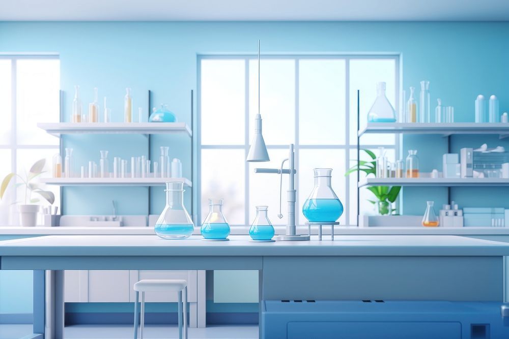 Laboratory science architecture furniture. AI generated Image by rawpixel.